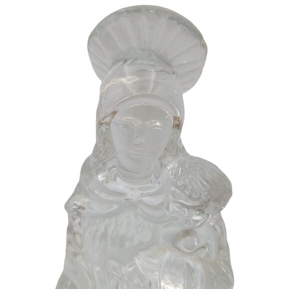 Virgin Mary & Child Statue 8" Tall Religious Clear Glass Figurine Spiritual Gift - Picture 3 of 8